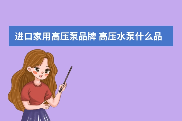 进口家用高压泵品牌 高压水泵什么品牌最好