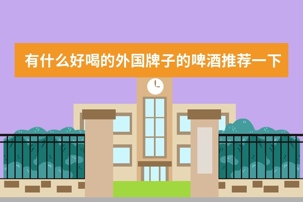 有什么好喝的外国牌子的啤酒推荐一下？