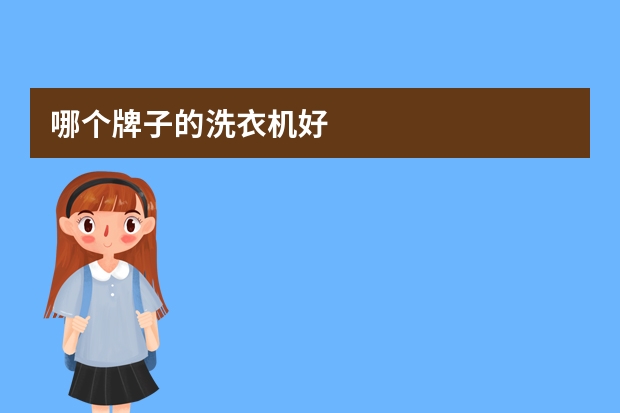 哪个牌子的洗衣机好