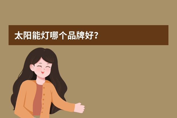 太阳能灯哪个品牌好？