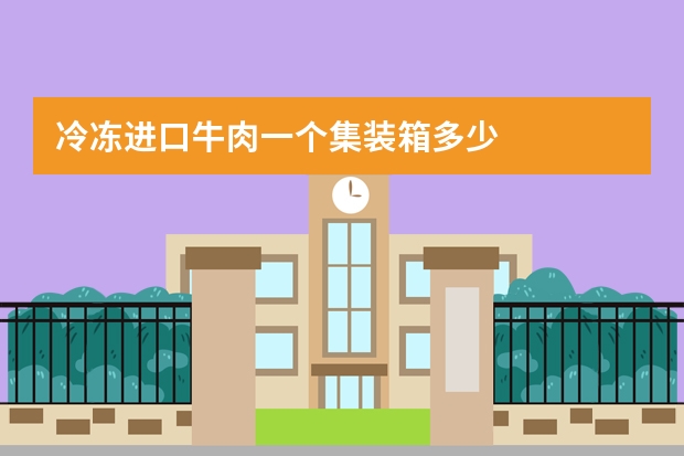 冷冻进口牛肉一个集装箱多少